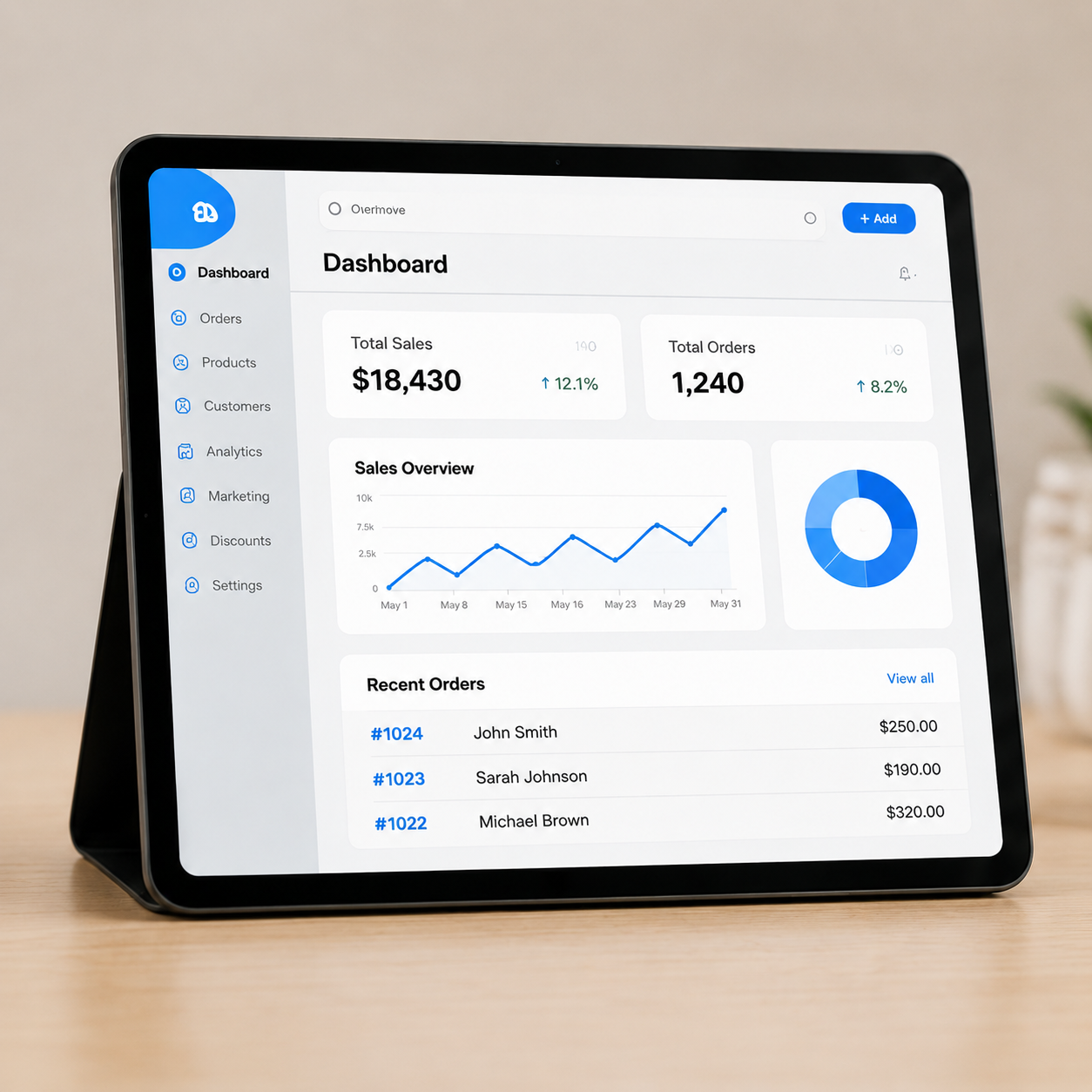 Web app mockup
