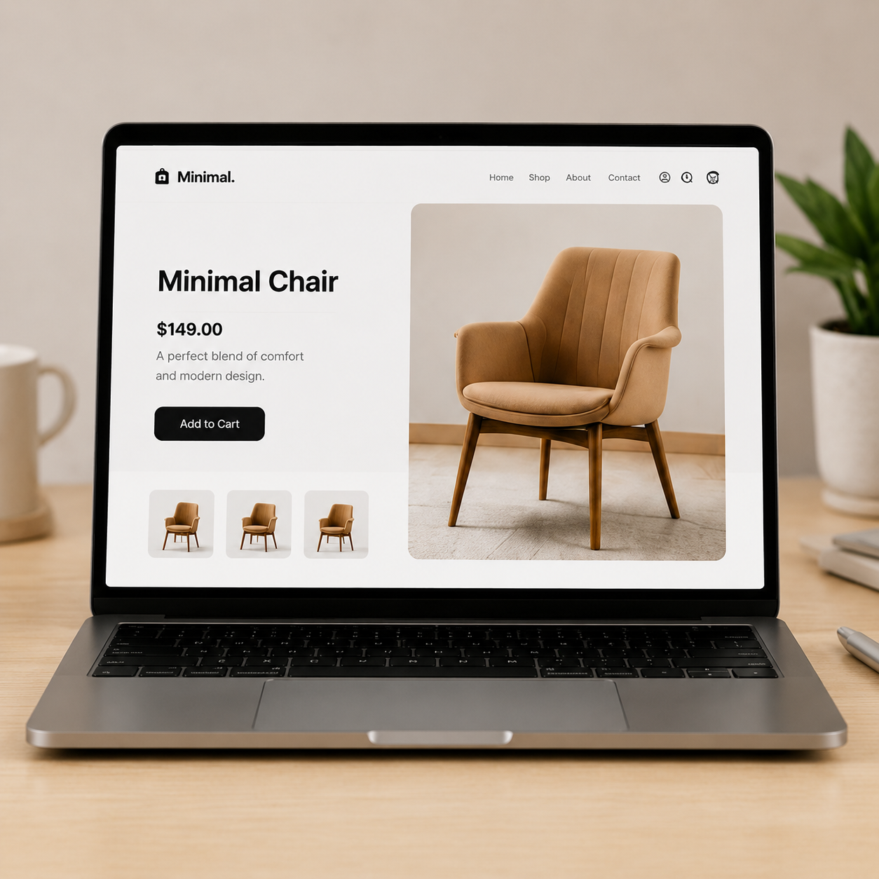 Single product store mockup