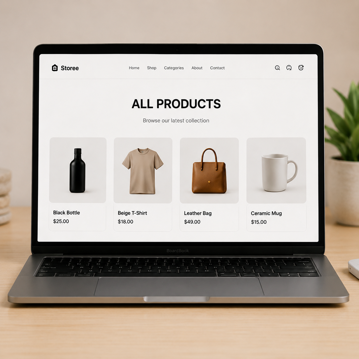 Multi product store mockup