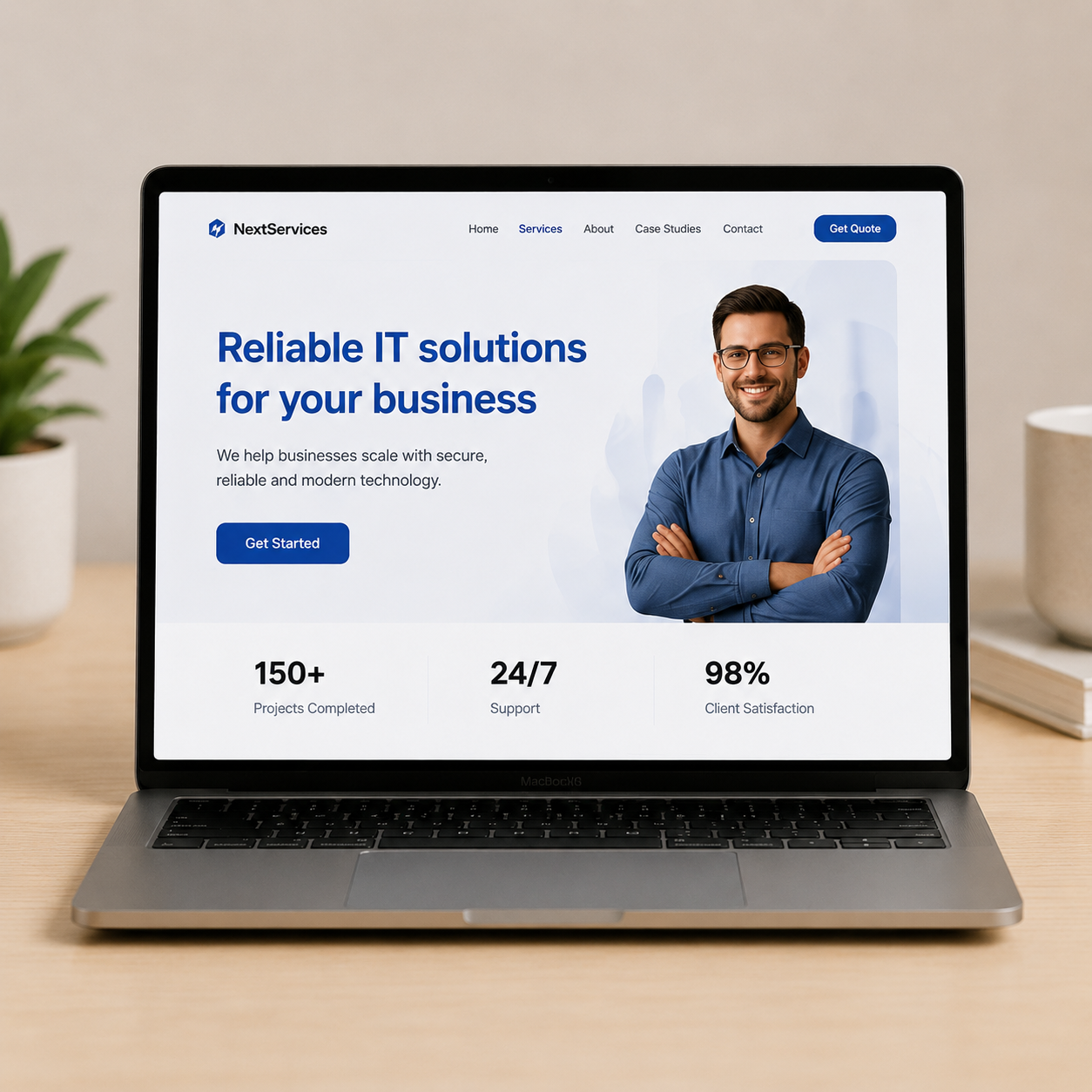 Service website mockup